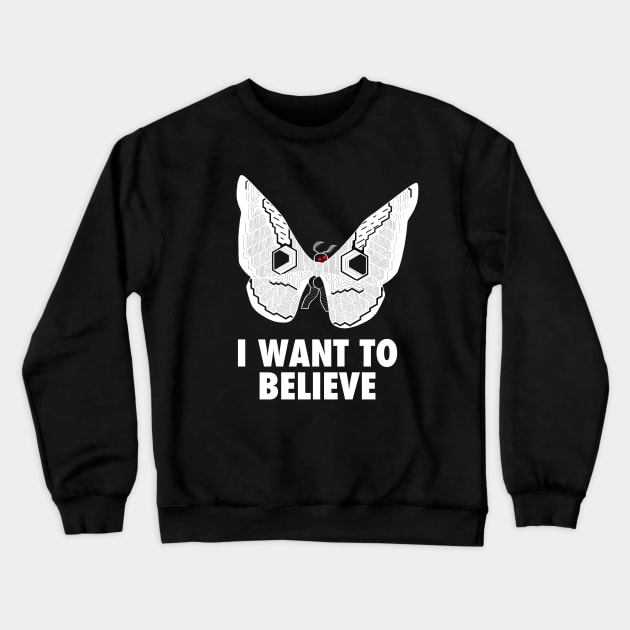 Mothman Believe (NEW!) Crewneck Sweatshirt by dllnllb